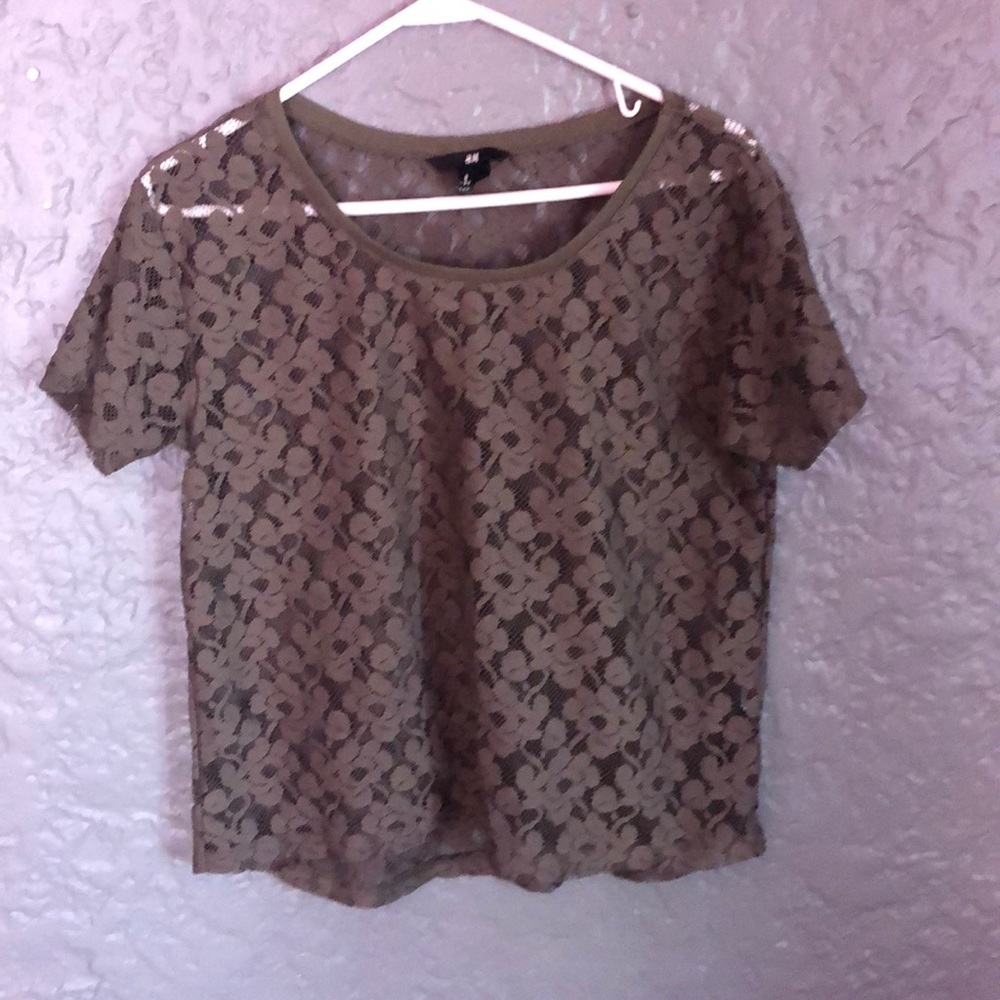 H&M small lace top